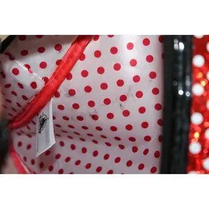Disney Parks Red Sparkle Glitter Mini Backpack Minnie Mouse Polka Dots Satin Bow Disney | Bags | Disney Parks Red Sparkle Glitter Mini  main image 4